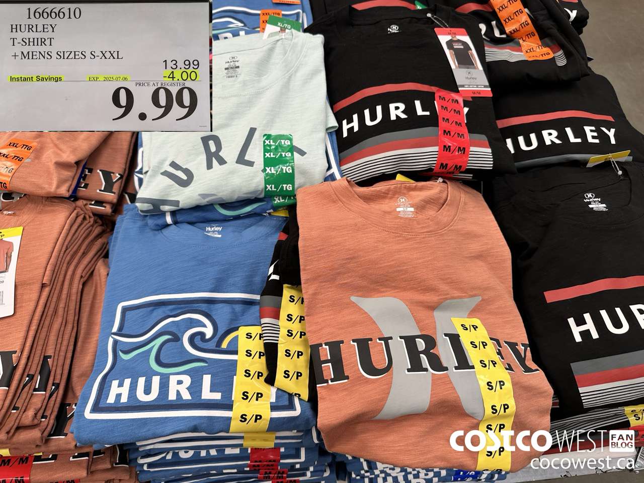 1666610 HURLEY T-SHIRT MENS SIZES S-XXL ($4.00 INSTANT SAVINGS EXPIRES ON 2025-07-06) $9.99