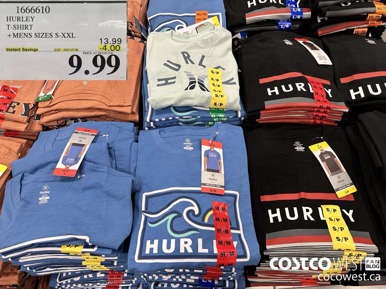 1666610 HURLEY T-SHIRT MENS SIZES S-XXL ($4.00 INSTANT SAVINGS EXPIRES ON 2025-07-06) $9.99