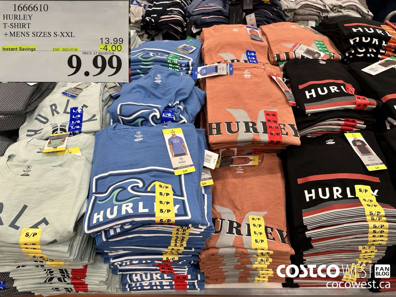 1666610 HURLEY T-SHIRT MENS SIZES S-XXL ($4.00 INSTANT SAVINGS EXPIRES ON 2025-07-06) $9.99