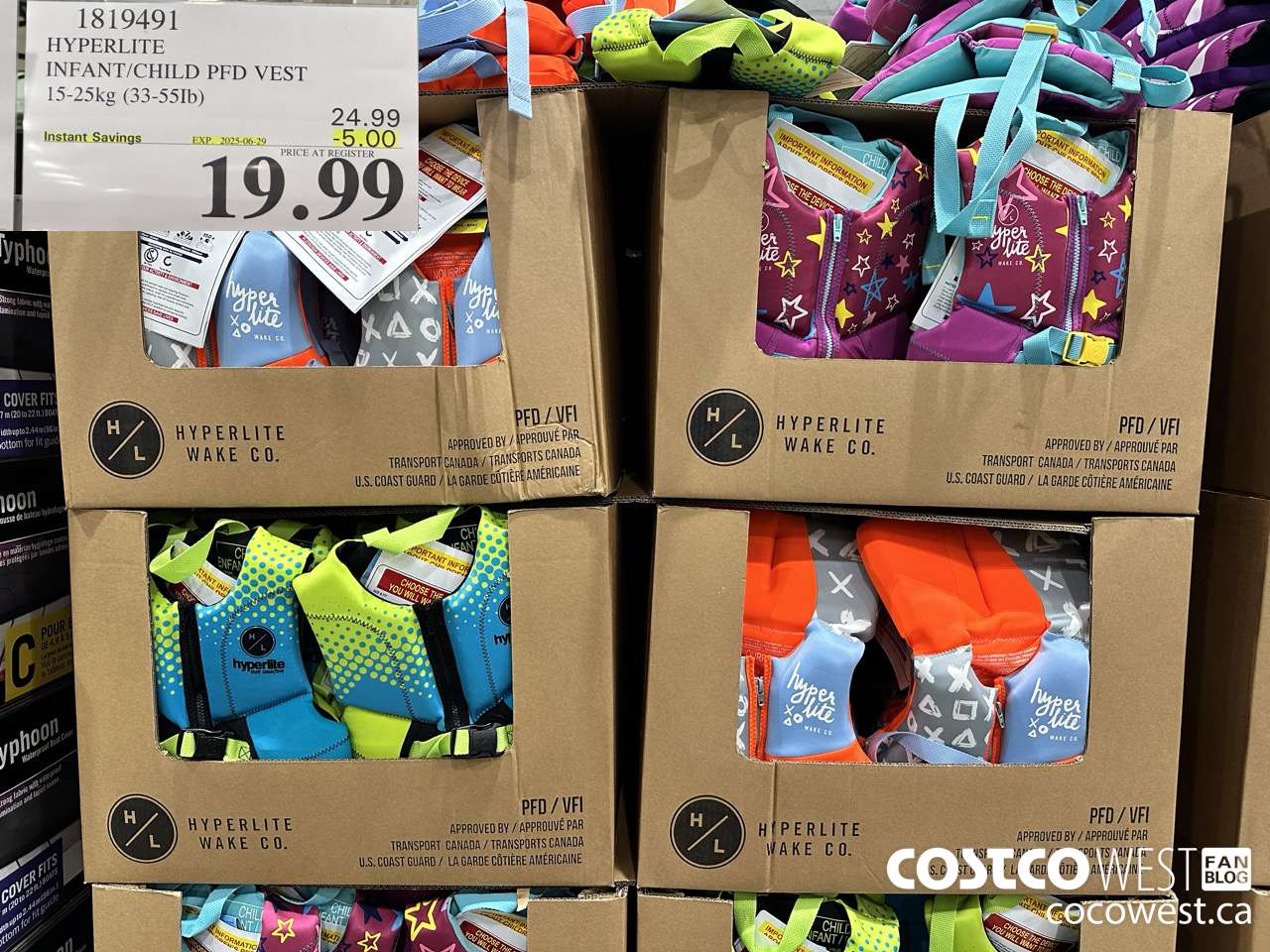 1819491 HYPERLITE INFANT/CHILD PFD VEST 15-25KG (33-55LB) ($5.00 INSTANT SAVINGS EXPIRES ON 2025-06-29) $19.99