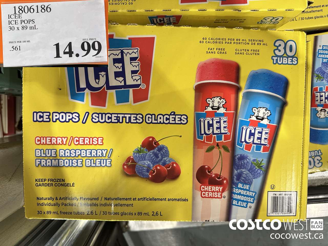 1806186 ICEE ICE POPS 30 X 89ML $14.99