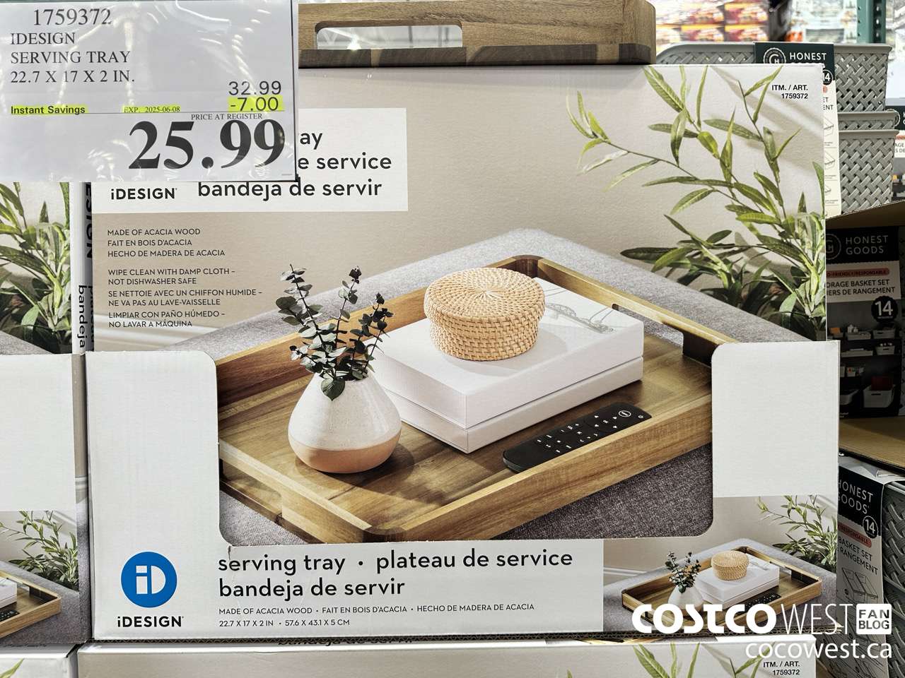 1759372 IDESIGN SERVING TRAY 22.7 X 17 X 2 IN ($7.00 INSTANT SAVINGS EXPIRES ON 2025-06-08) $25.99
