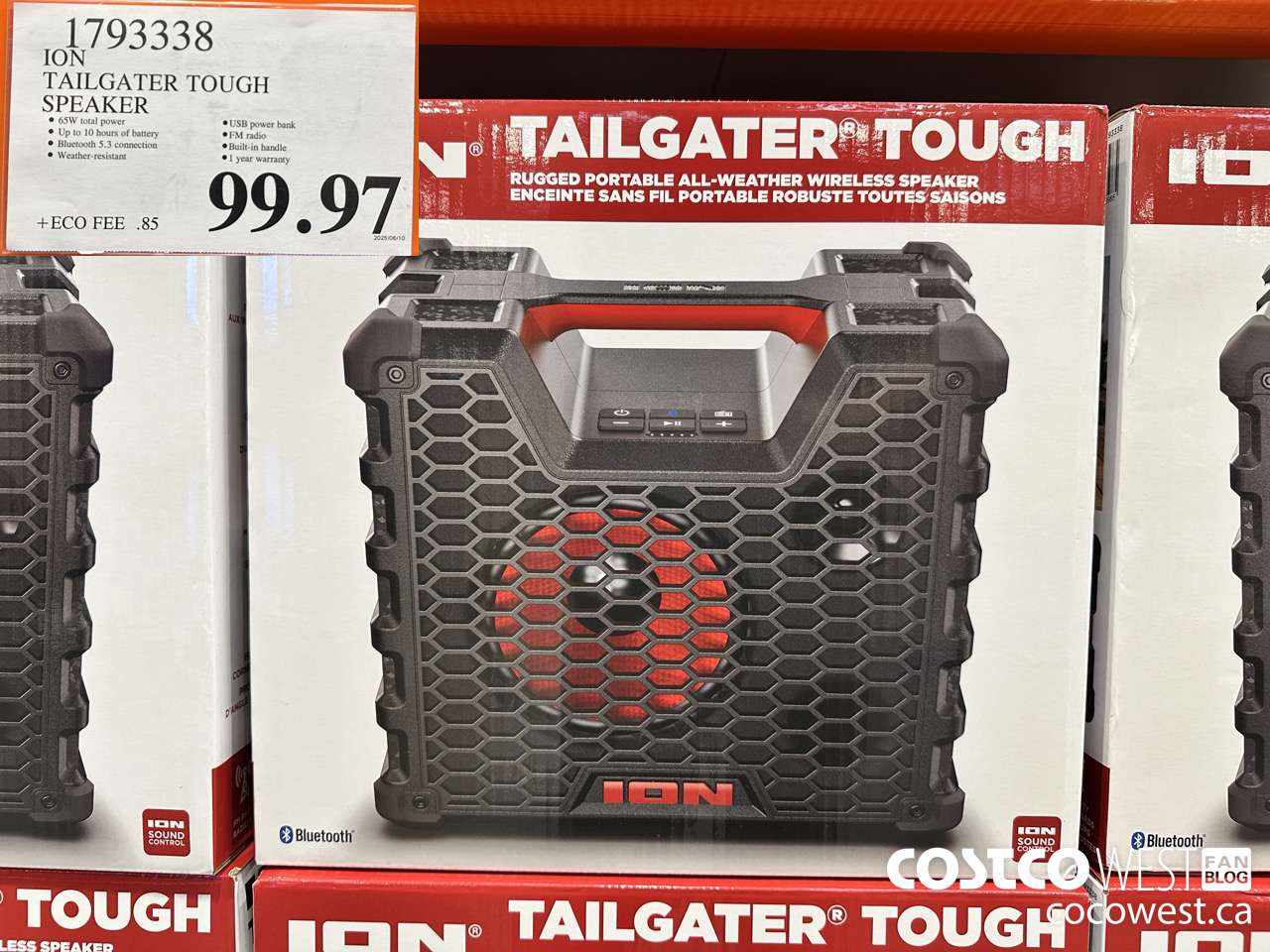 1793338 ION AUDIO TAILGATER TOUGH SPEAKER $99.97
