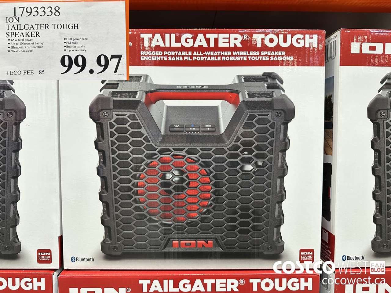 1793338 ION AUDIO TAILGATER TOUGH SPEAKER $99.97