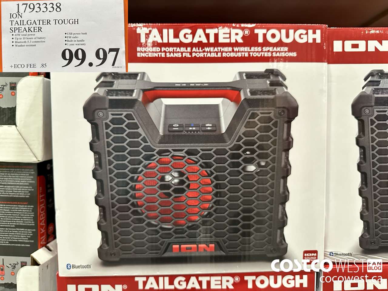 1793338 ION AUDIO TAILGATER TOUGH SPEAKER $99.97