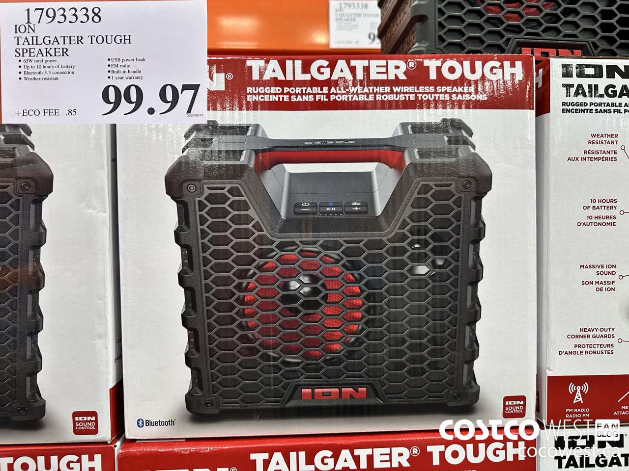 1793338 ION AUDIO TAILGATER TOUGH SPEAKER $99.97