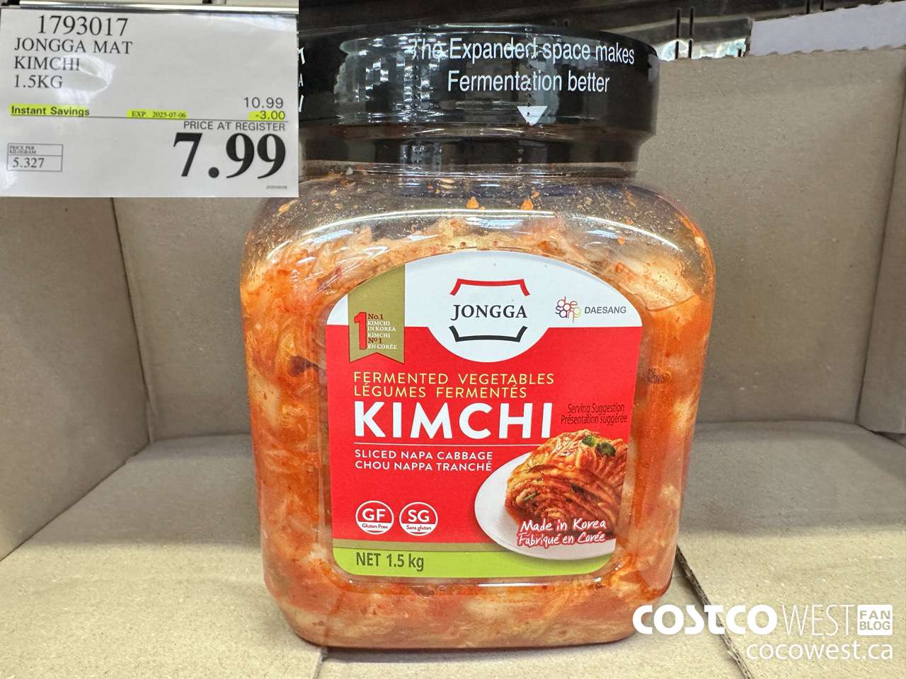 1793017 JONGGA MAT KIMCHI 1.5KG ($3.00 INSTANT SAVINGS EXPIRES ON 2025-07-06) $7.99