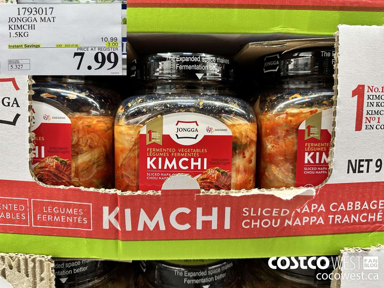 1793017 JONGGA MAT KIMCHI 1.5KG ($3.00 INSTANT SAVINGS EXPIRES ON 2025-07-06) $7.99