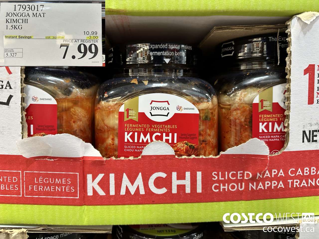 1793017 JONGGA MAT KIMCHI 1.5KG ($3.00 INSTANT SAVINGS EXPIRES ON 2025-07-06) $7.99