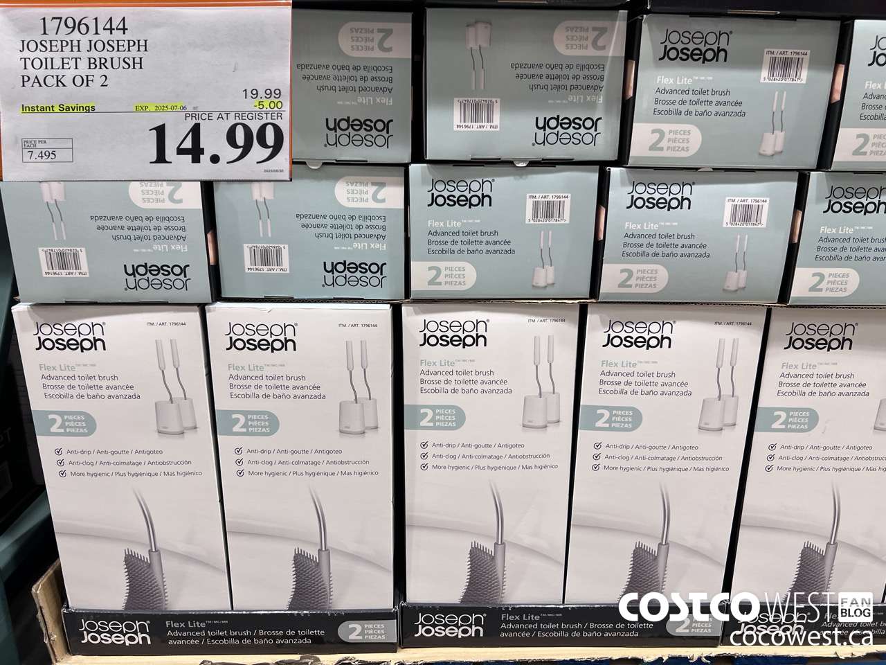 1796144 JOSEPH JOSEPH TOILET BRUSH PACK OF 2 ($5.00 INSTANT SAVINGS EXPIRES ON 2025-07-06) $14.99