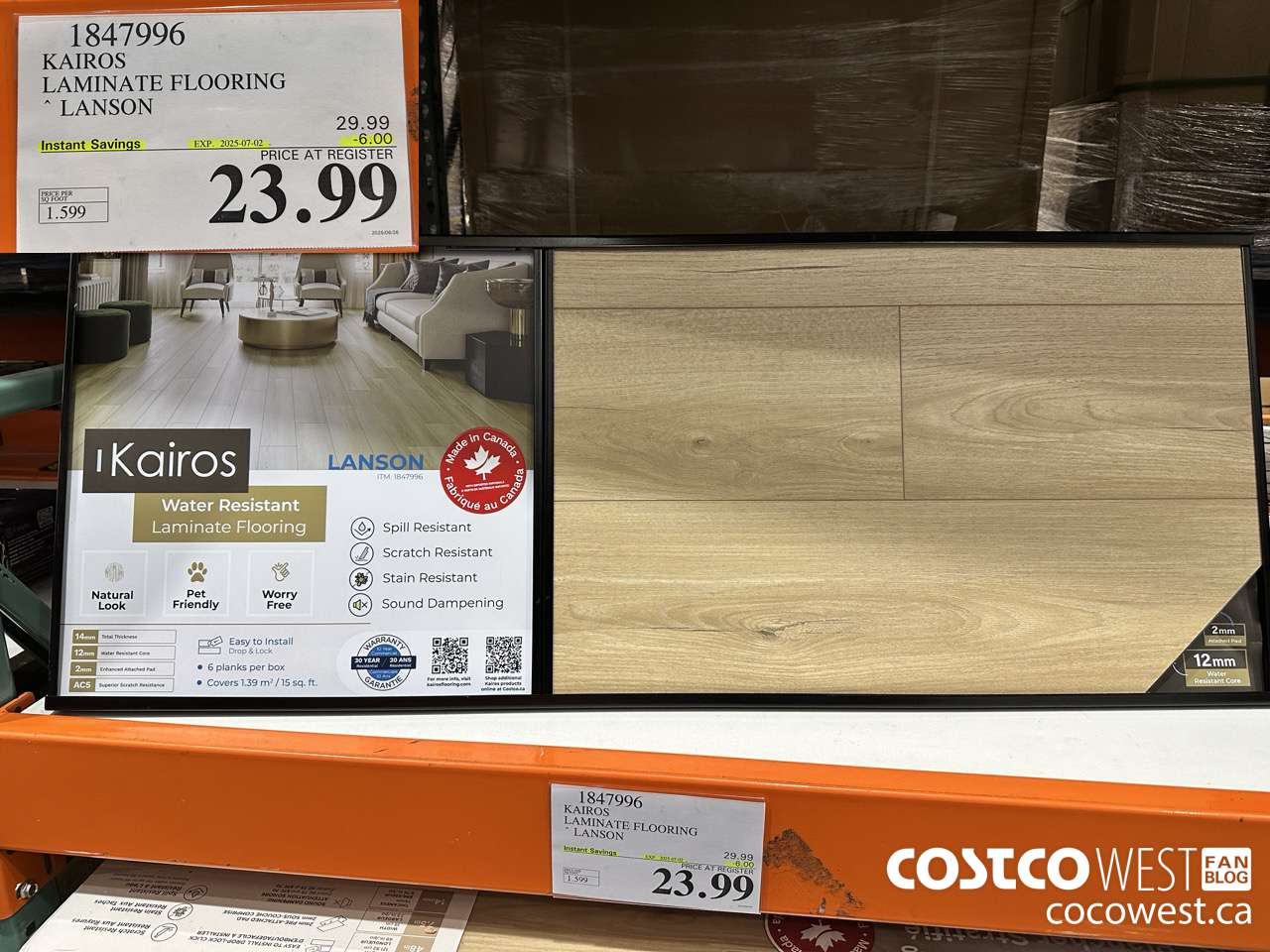 1847996 KAIROS LAMINATE FLOORING LANSON ($6.00 INSTANT SAVINGS EXPIRES ON 2025-07-02) $23.99