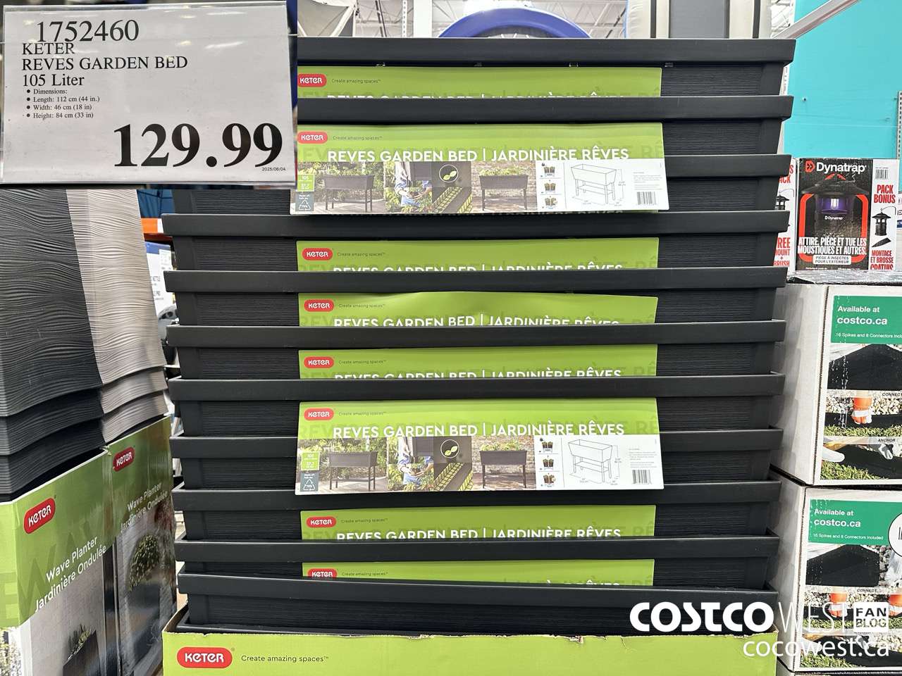 1752460 KETER REVES GARDEN BED 105 LITER $129.99