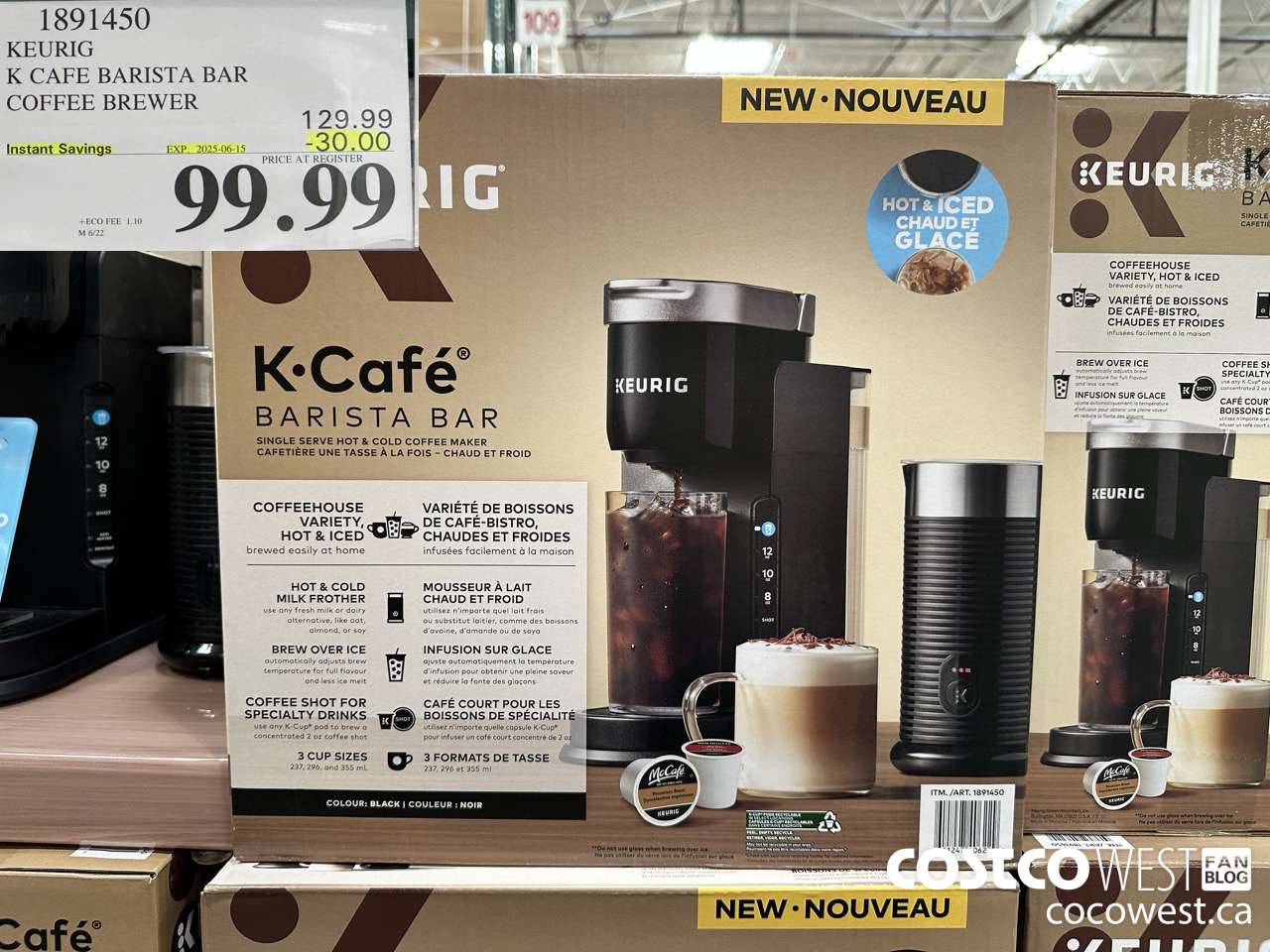 1891450 KEURIG K CAFE BARISTA BAR COFFEE BREWER ($30.00 INSTANT SAVINGS EXPIRES ON 2025-06-15) $99.99