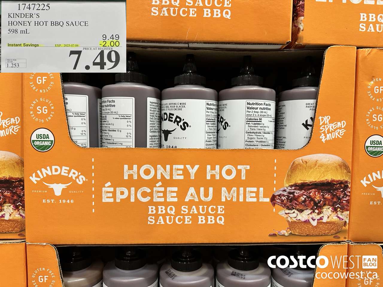 1747225 KINDER'S HONEY HOT BBQ SAUCE 598 ML ($2.00 INSTANT SAVINGS EXPIRES ON 2025-07-06) $7.49