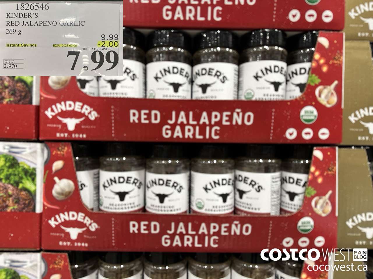 1826546 KINDER'S RED JALAPENO GARLIC 269G ($2.00 INSTANT SAVINGS EXPIRES ON 2025-07-06) $7.99