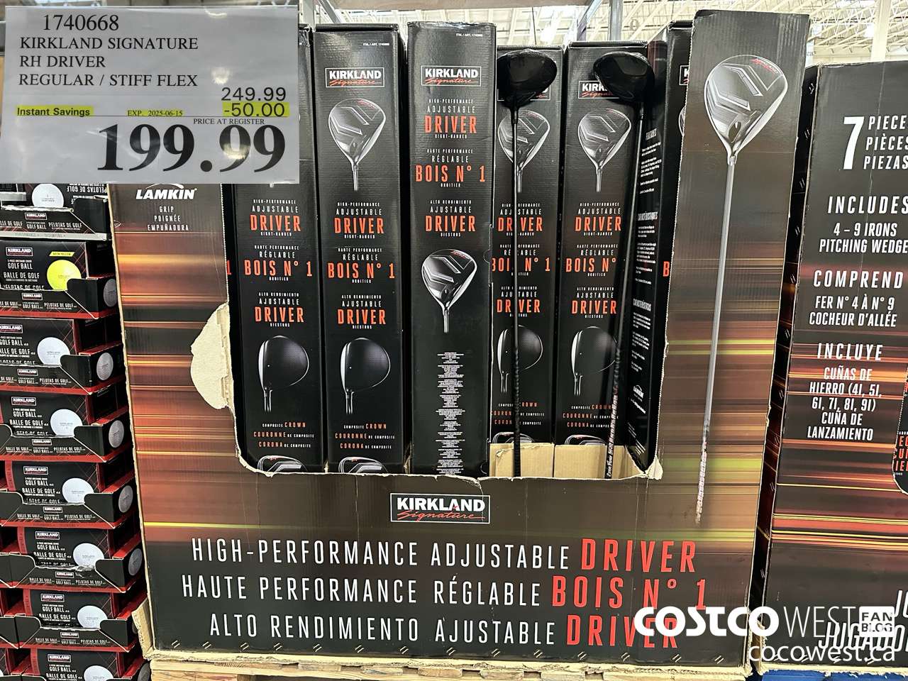 1740668 KIRKLAND SIGNATURE RH DRIVER REGULAR/STIFF FLEX ($50.00 INSTANT SAVINGS EXPIRES ON 2025-06-15) $199.99