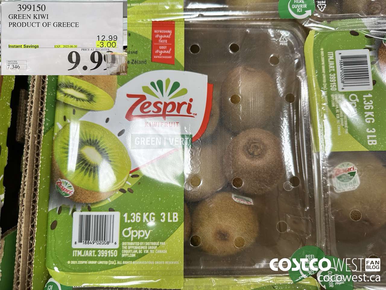 399150 KIWI PRODUCT OF NEW ZEALAND ($3.00 INSTANT SAVINGS EXPIRES ON 2025-06-30) $9.99