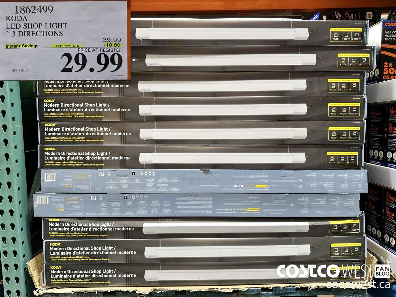 1862499 KODA LED SHOP LIGHT 3 DIRECTIONS ($10.00 INSTANT SAVINGS EXPIRES ON 2025-06-08) $29.99