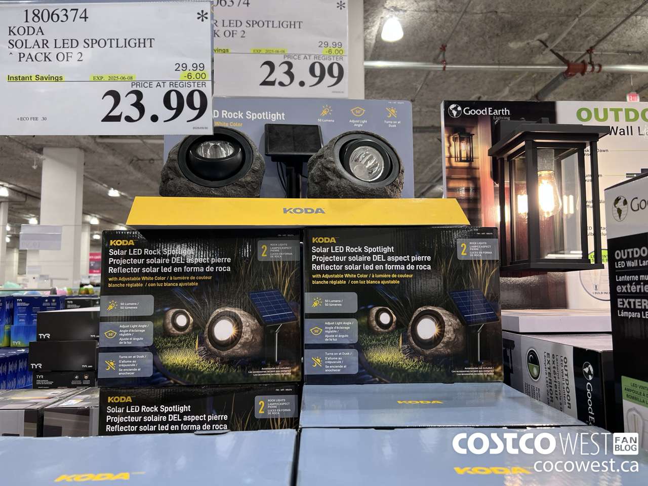 1806374 KODA SOLAR LED SPOTLIGHT PACK OF 2 ($6.00 INSTANT SAVINGS EXPIRES ON 2025-06-08) $23.99