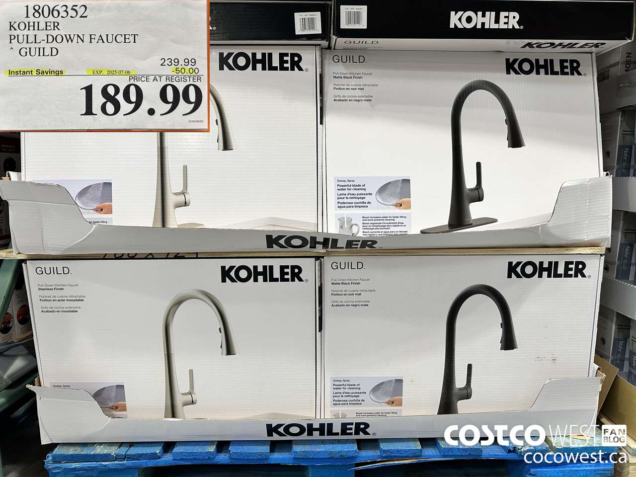 1806352 KOHLER PULL-DOWN FAUCET GUILD ($50.00 INSTANT SAVINGS EXPIRES ON 2025-07-06) $189.99