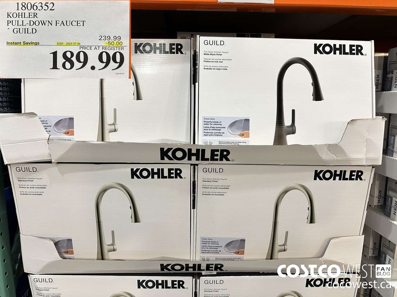 1806352 KOHLER PULL-DOWN FAUCET GUILD ($50.00 INSTANT SAVINGS EXPIRES ON 2025-07-06) $189.99
