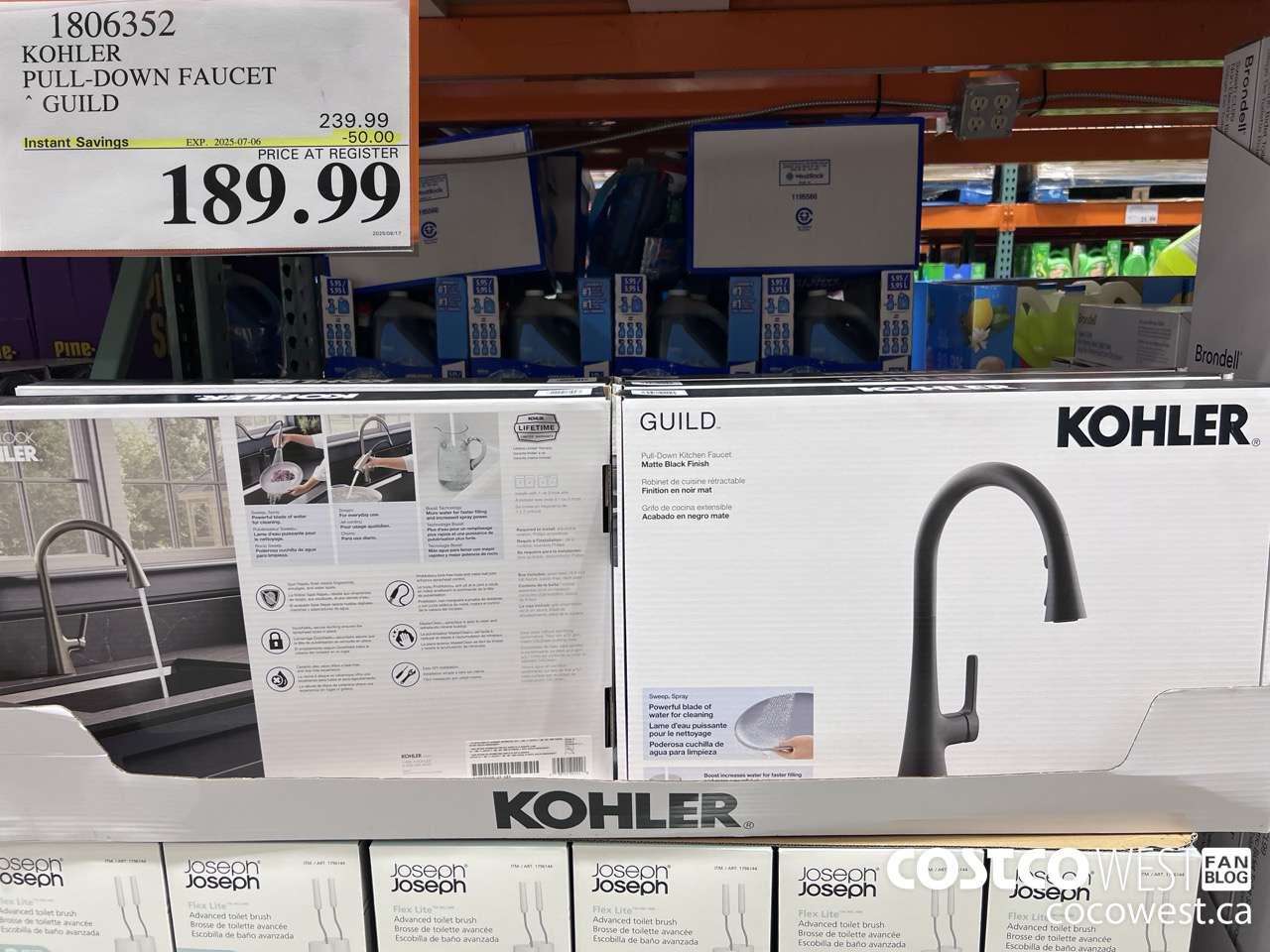 1806352 KOHLER PULL-DOWN FAUCET GUILD ($50.00 INSTANT SAVINGS EXPIRES ON 2025-07-06) $189.99