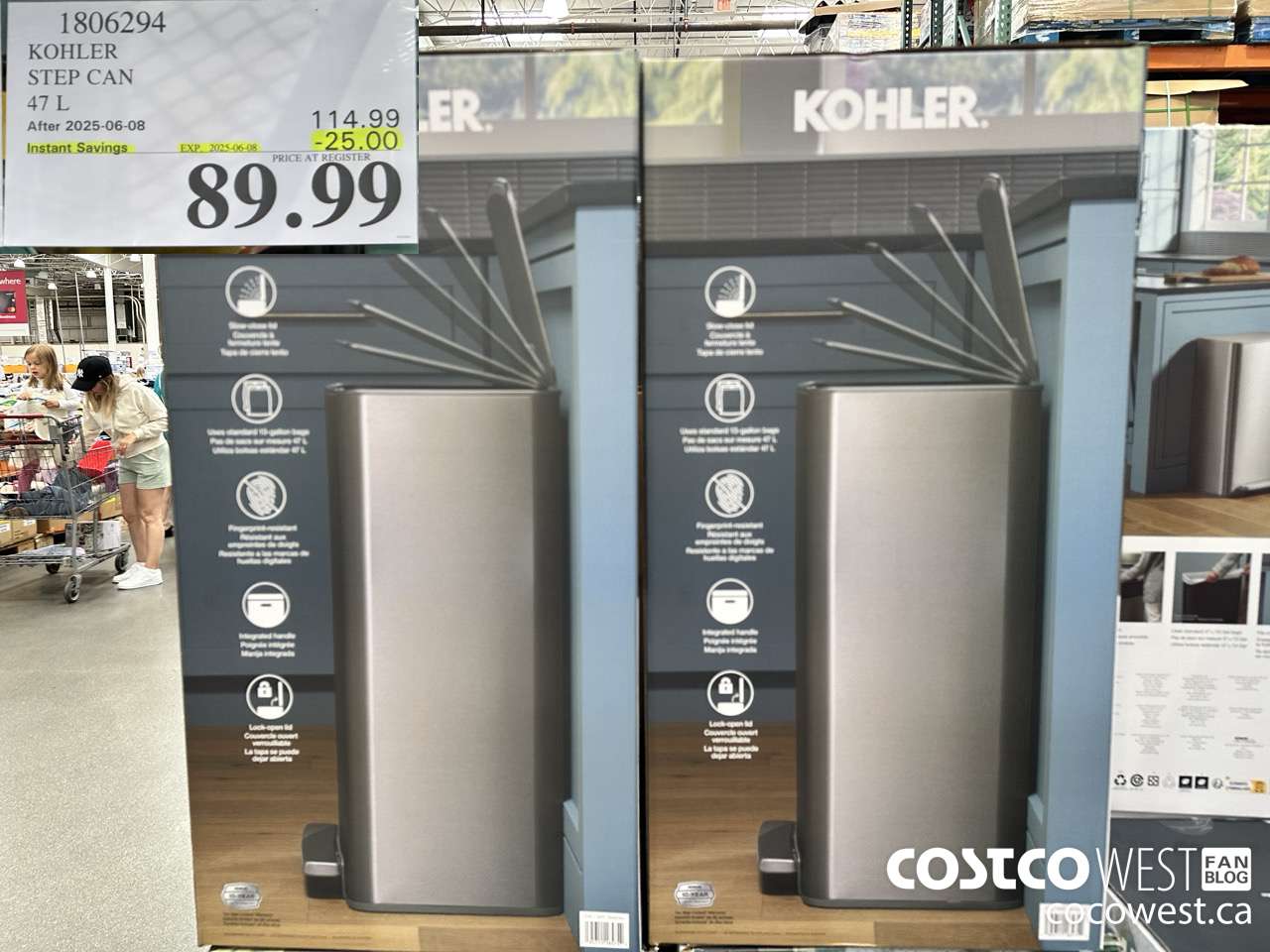 1806294 KOHLER STEP CAN 47L ($25.00 INSTANT SAVINGS EXPIRES ON 2025-06-08) $89.99