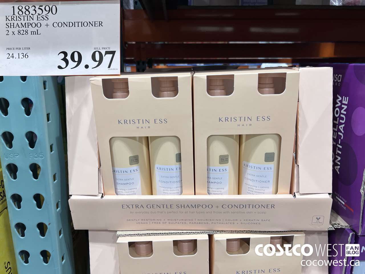 1883590 KRISTIN ESS SHAMPOO + CONDITIONER 2 X 828ML $39.97