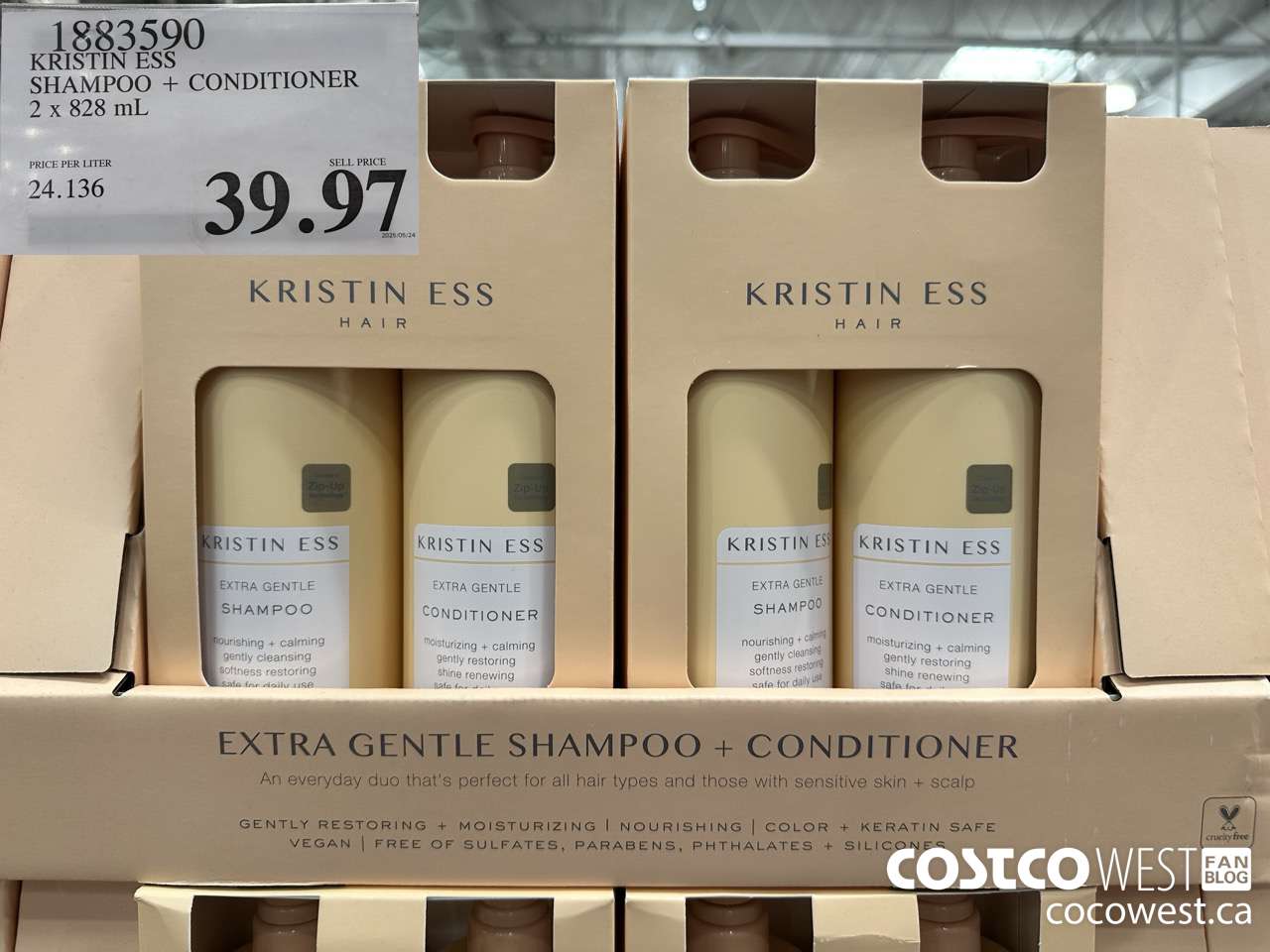 1883590 KRISTIN ESS SHAMPOO + CONDITIONER 2 X 828ML $39.97