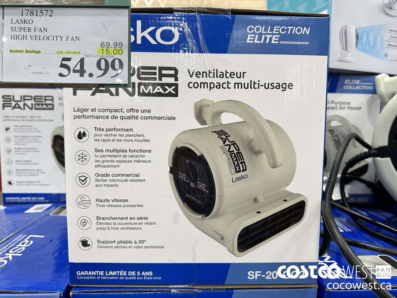 1781572 LASKO SUPER FAN HIGH VELOCITY FAN ($15.00 INSTANT SAVINGS EXPIRES ON 2025-06-29) $54.99
