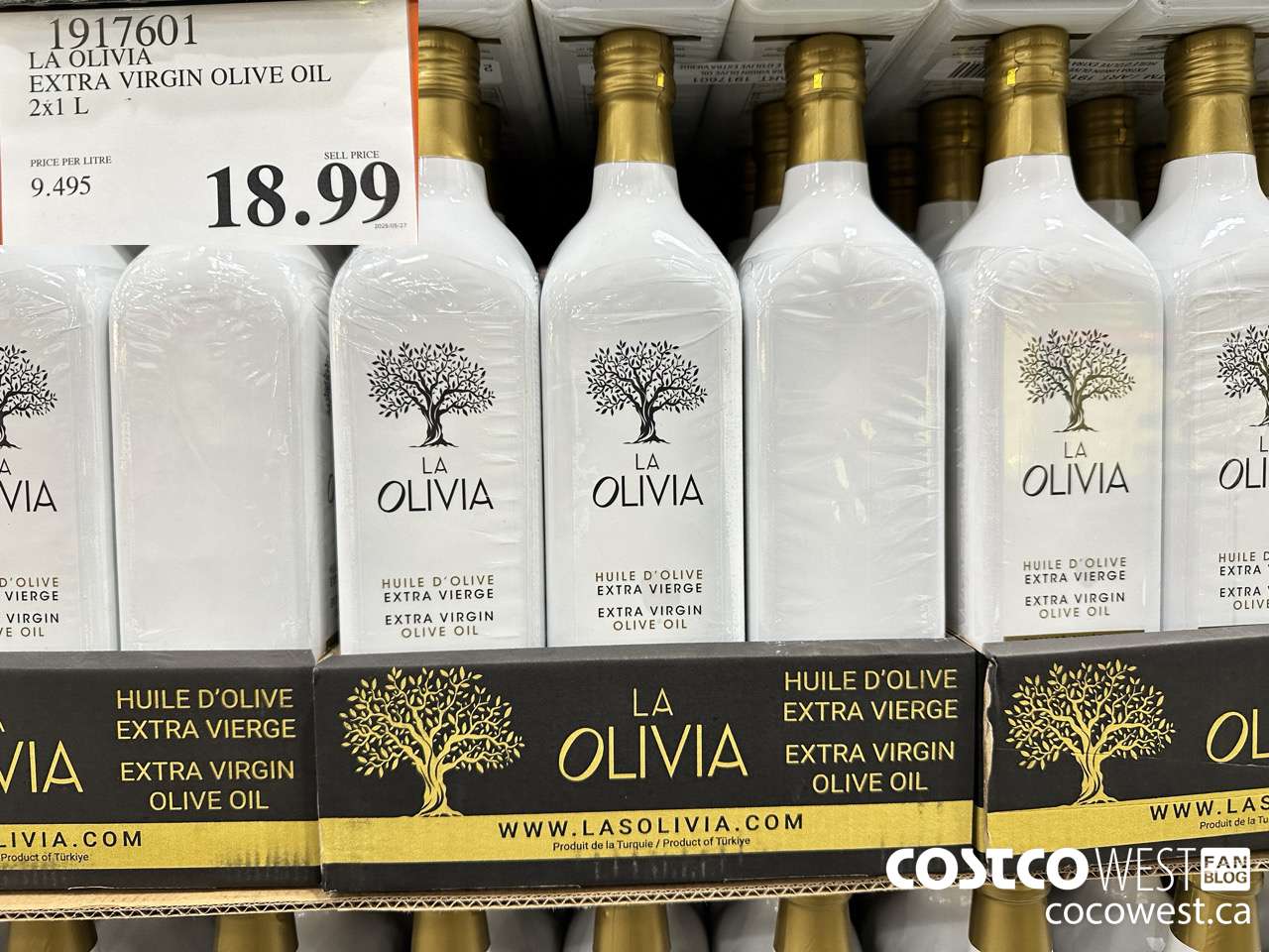 1917601 LA OLIVIA EXTRA VIRGIN OLIVE OIL 2 X 1L $18.99