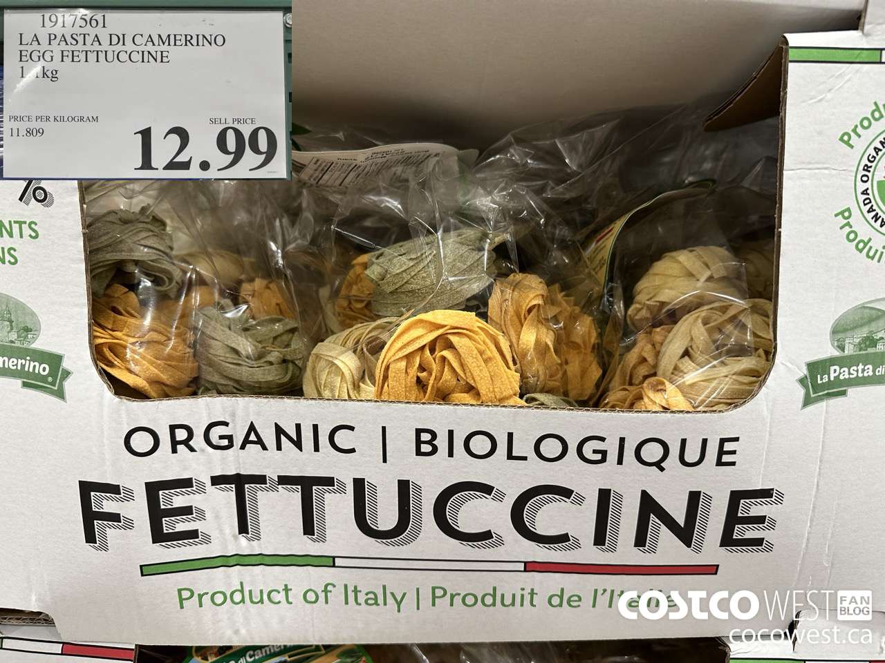 1917561 LA PASTA DI CAMERINO EGG FETTUCCINE 1.1KG $12.99