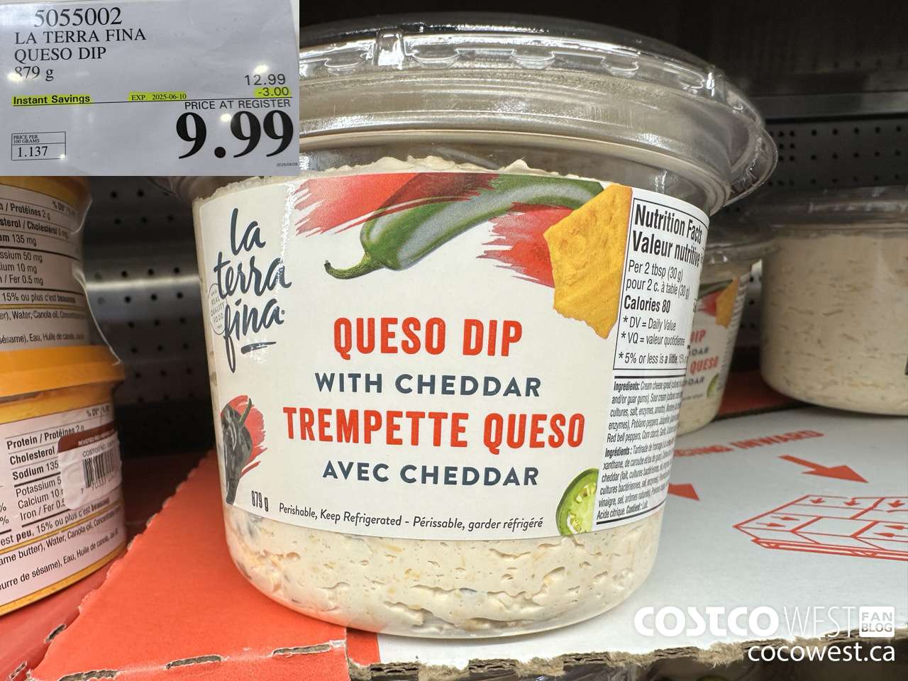 5055002 LA TERRA FINA QUESO DIP 879 g ($3.00 INSTANT SAVINGS EXPIRES ON 2025-06-10) $9.99