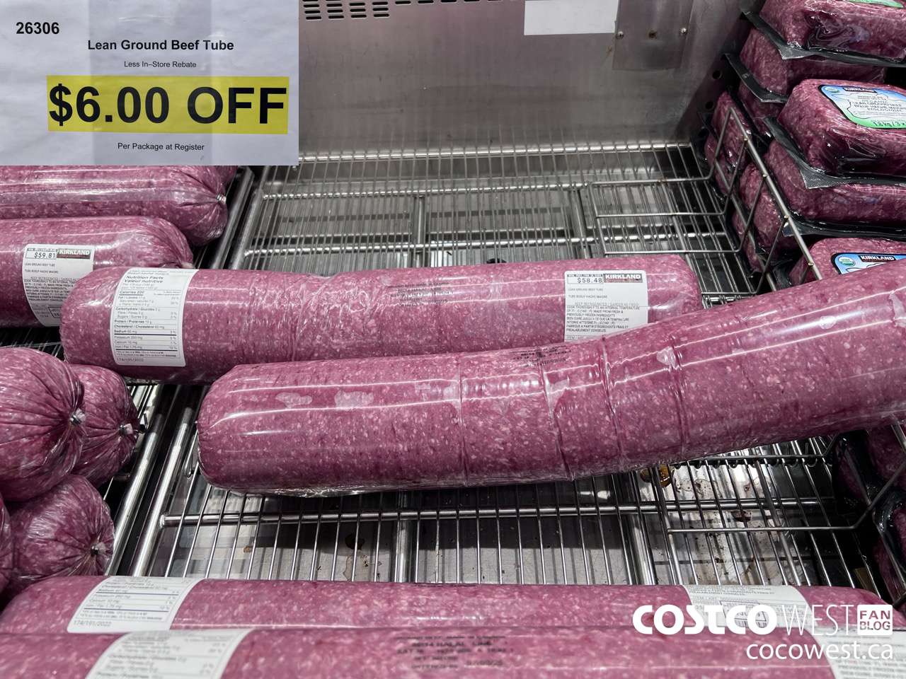 26306 LEAN GROUND BEEF TUBE ($6.00 INSTANT SAVINGS)