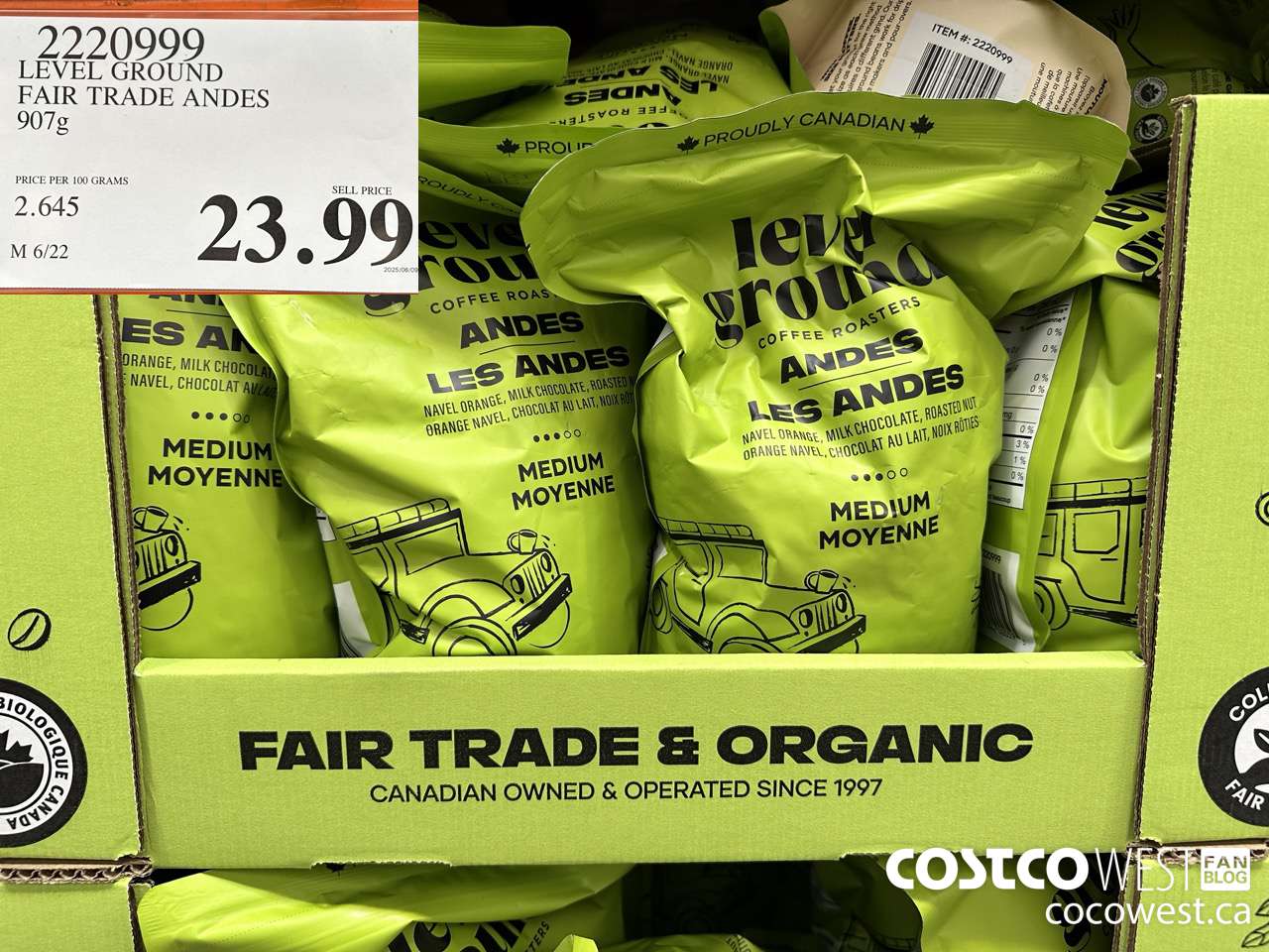 2220999 LEVEL GROUND FAIR TRADE ANDES 907G $23.99