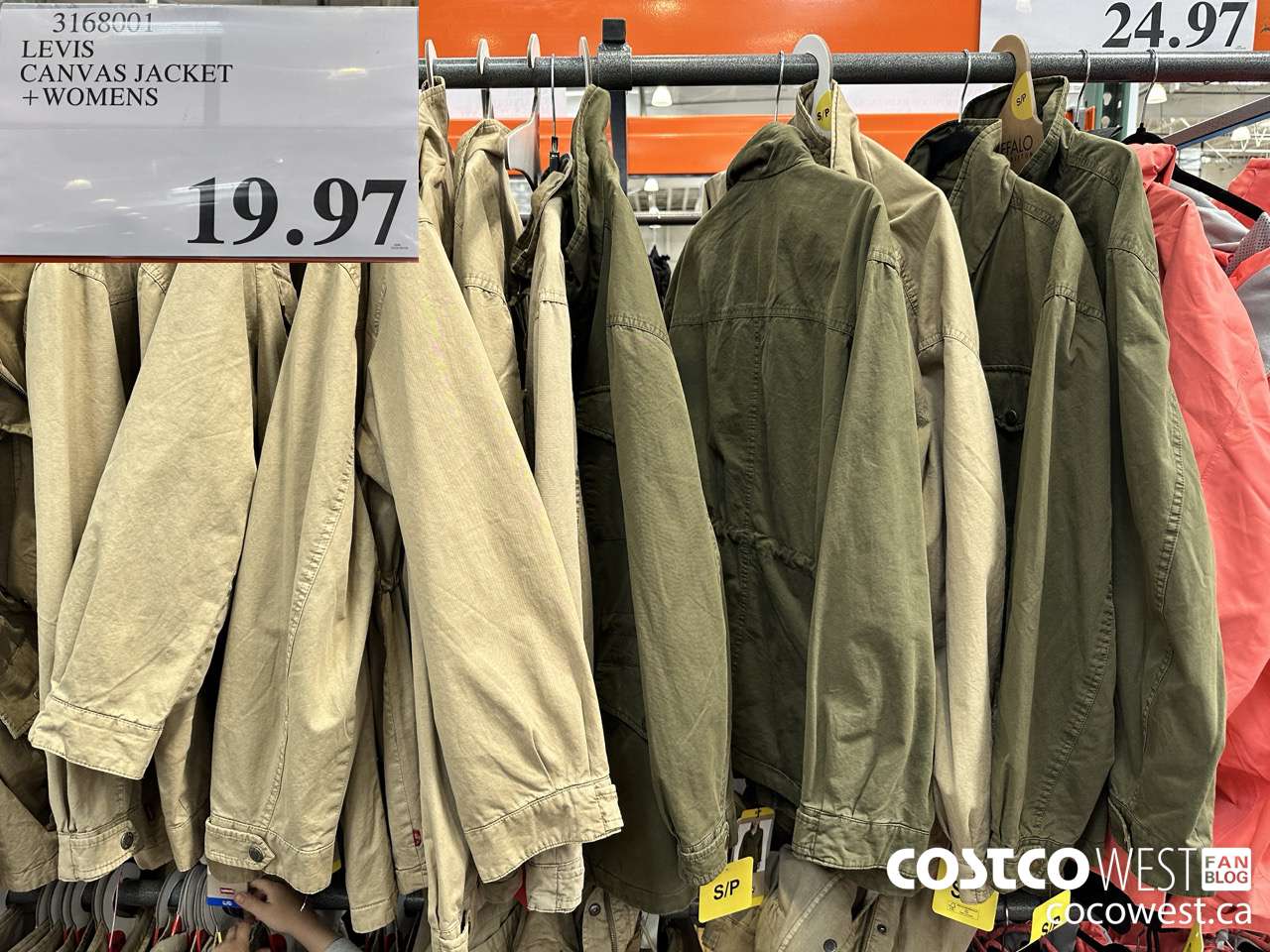 3168001 LEVIS CANVAS JACKET LADIES $19.97