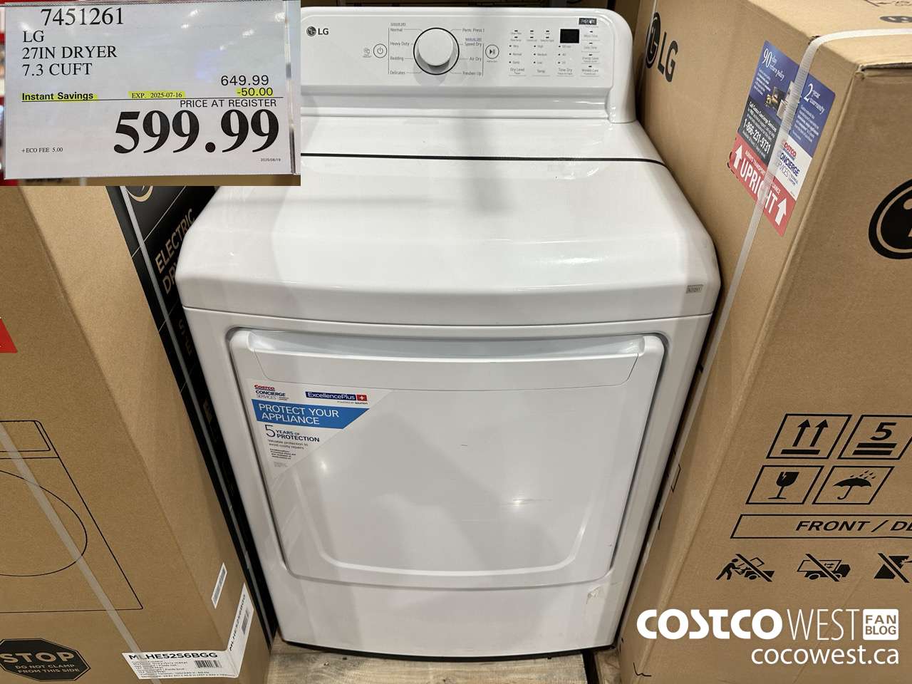 7451260 LG 27IN WASHER 5.2 CUFT ($50.00 INSTANT SAVINGS EXPIRES ON 2025-07-16) $599.99