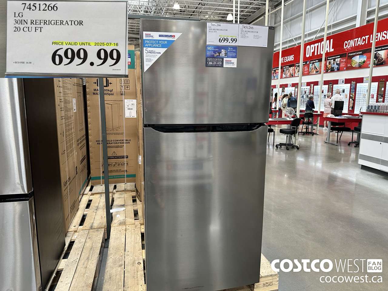 7451266 LG 30 IN. REFRIGERATOR 20 cu.ft (EXPIRES ON 2025-07-06) $699.99