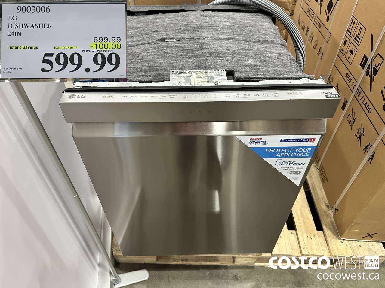 9003006 LG DISHWASHER 24IN ($100.00 INSTANT SAVINGS EXPIRES ON 2025-07-16) $599.99