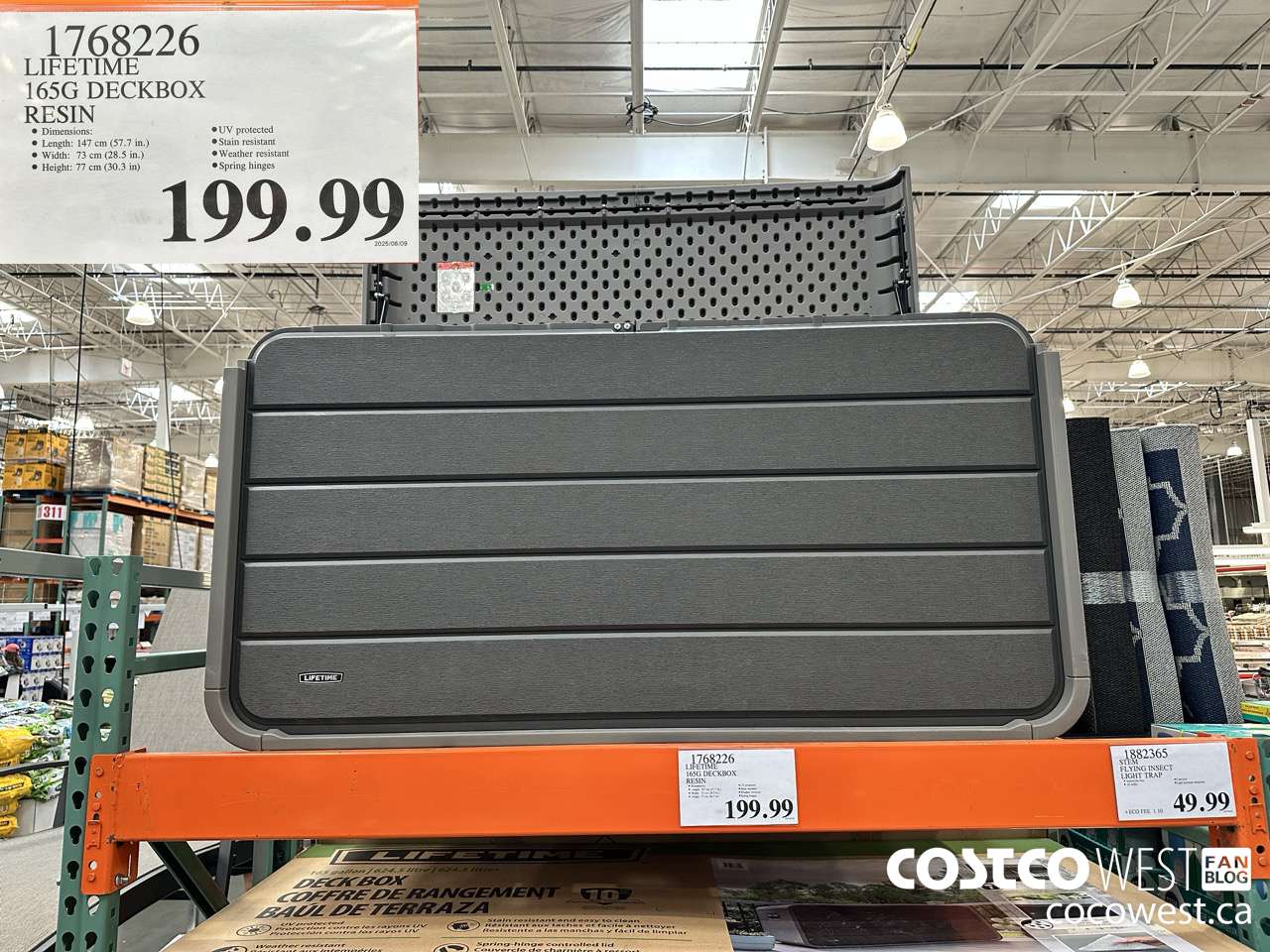 1768226 LIFETIME 165G DECKBOX RESIN $199.99