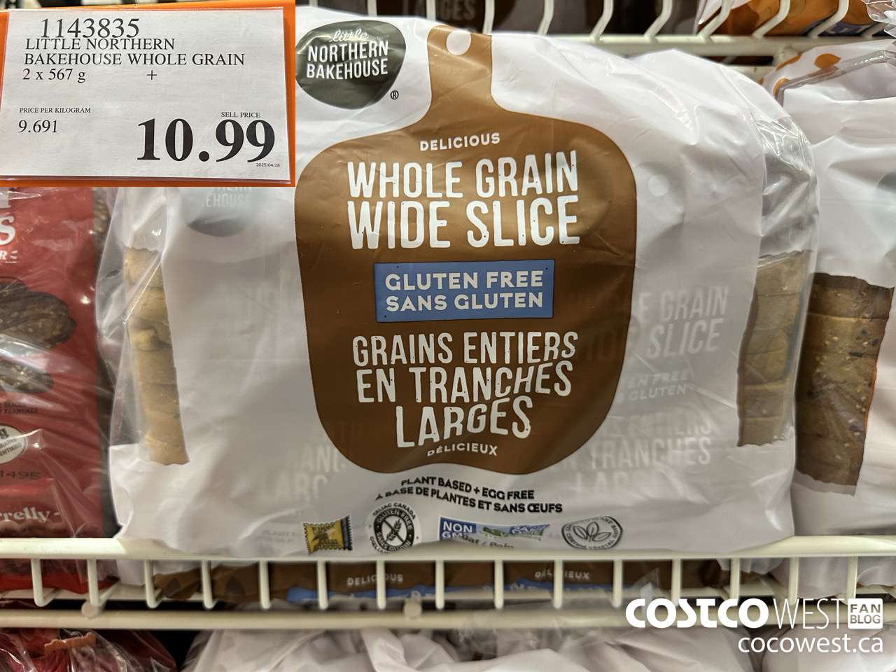 1143835 LITTLE NORTHERN BAKEHOUSE WHOLE GRAIN 2 X 567G  $10.99