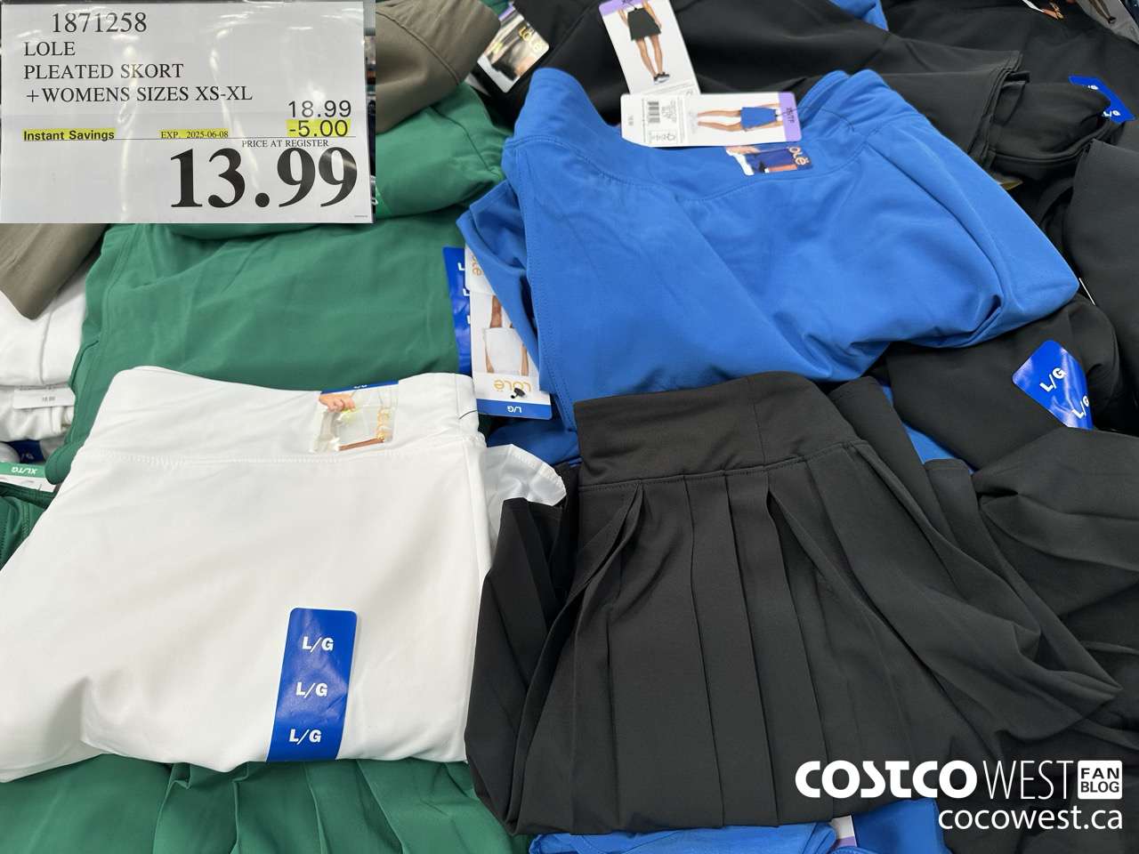 1871258 LOLE PLEATED SKORT WOMENS SIZES XS-XL ($5.00 INSTANT SAVINGS EXPIRES ON 2025-06-08) $13.99