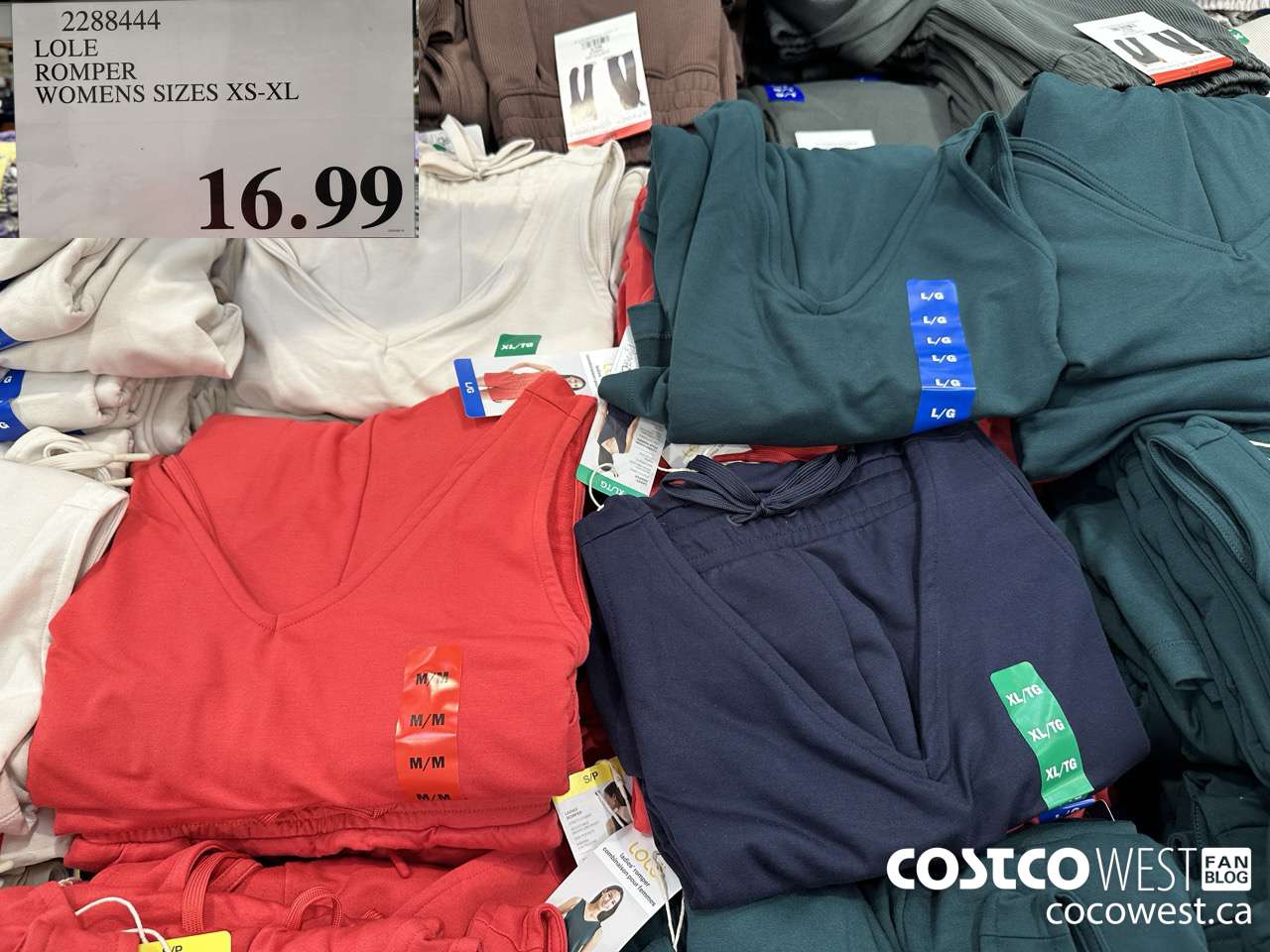 2288444 LOLE ROMPER WOMENS SIZES XS-XL $16.99