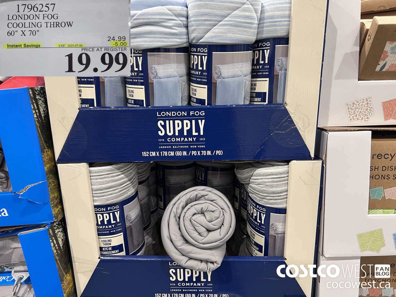 1796257 LONDON FOG COOLING THROW 60