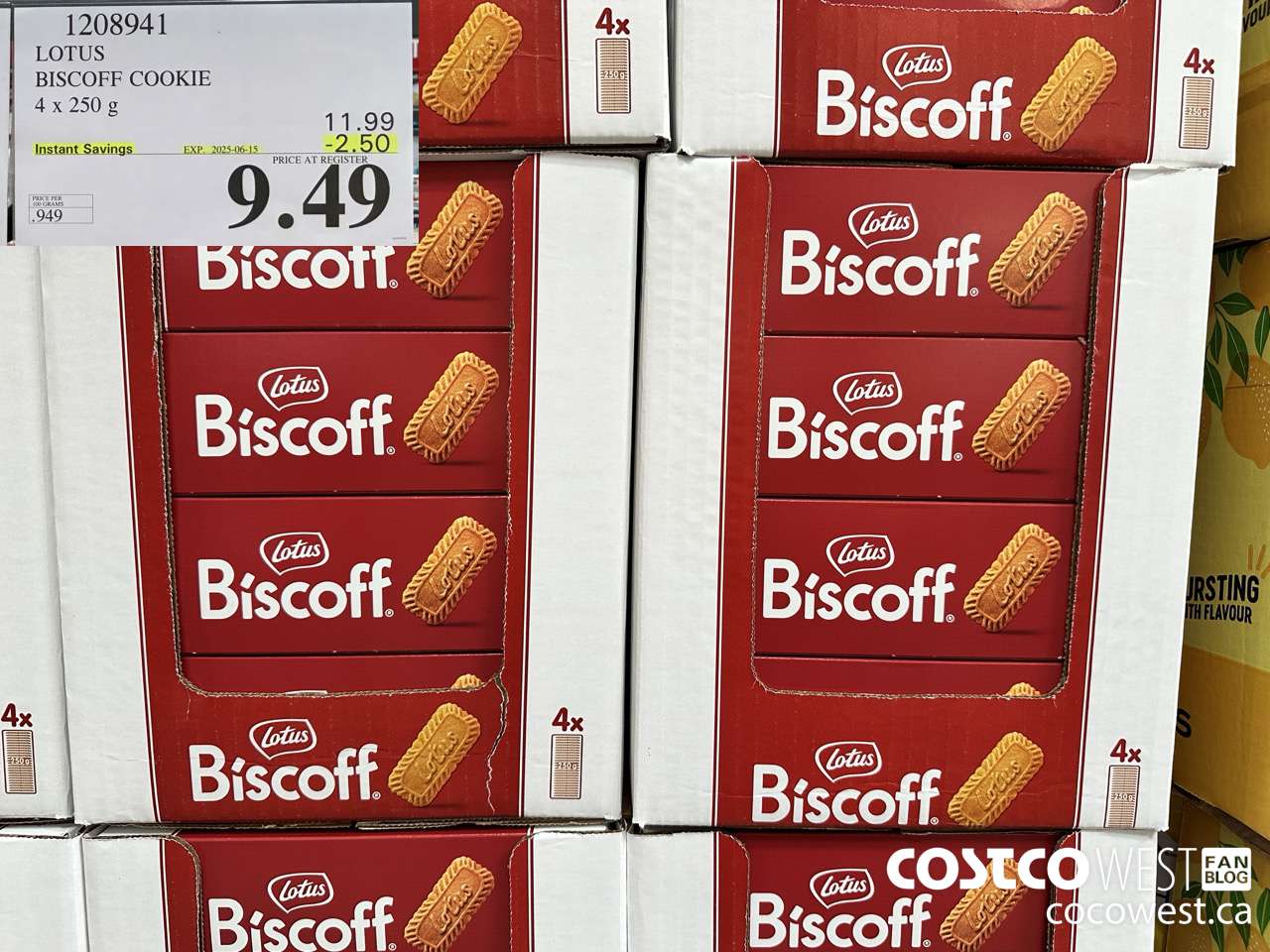 1208941 LOTUS BISCOFF COOKIE 4 x 250 g ($2.50 INSTANT SAVINGS EXPIRES ON 2025-06-15) $9.49