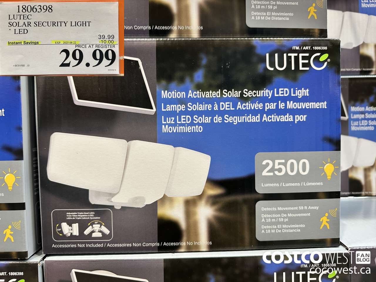 1806398 LUTEC SOLAR SECURITY LIGHT LED ($10.00 INSTANT SAVINGS EXPIRES ON 2025-06-22) $29.99
