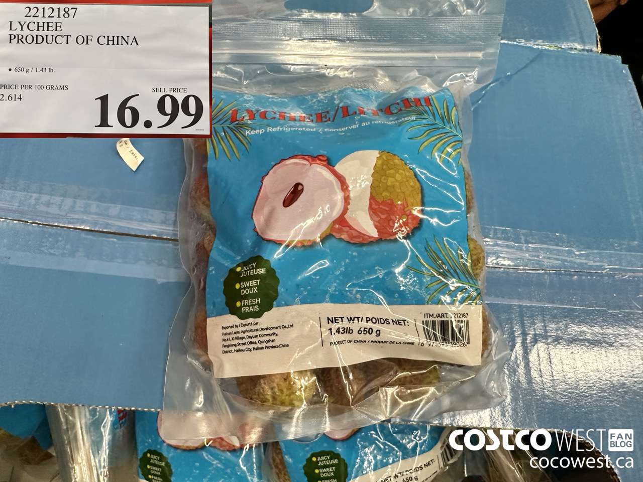 2212187 LYCHEE PRODUCT OF CHINA $16.99