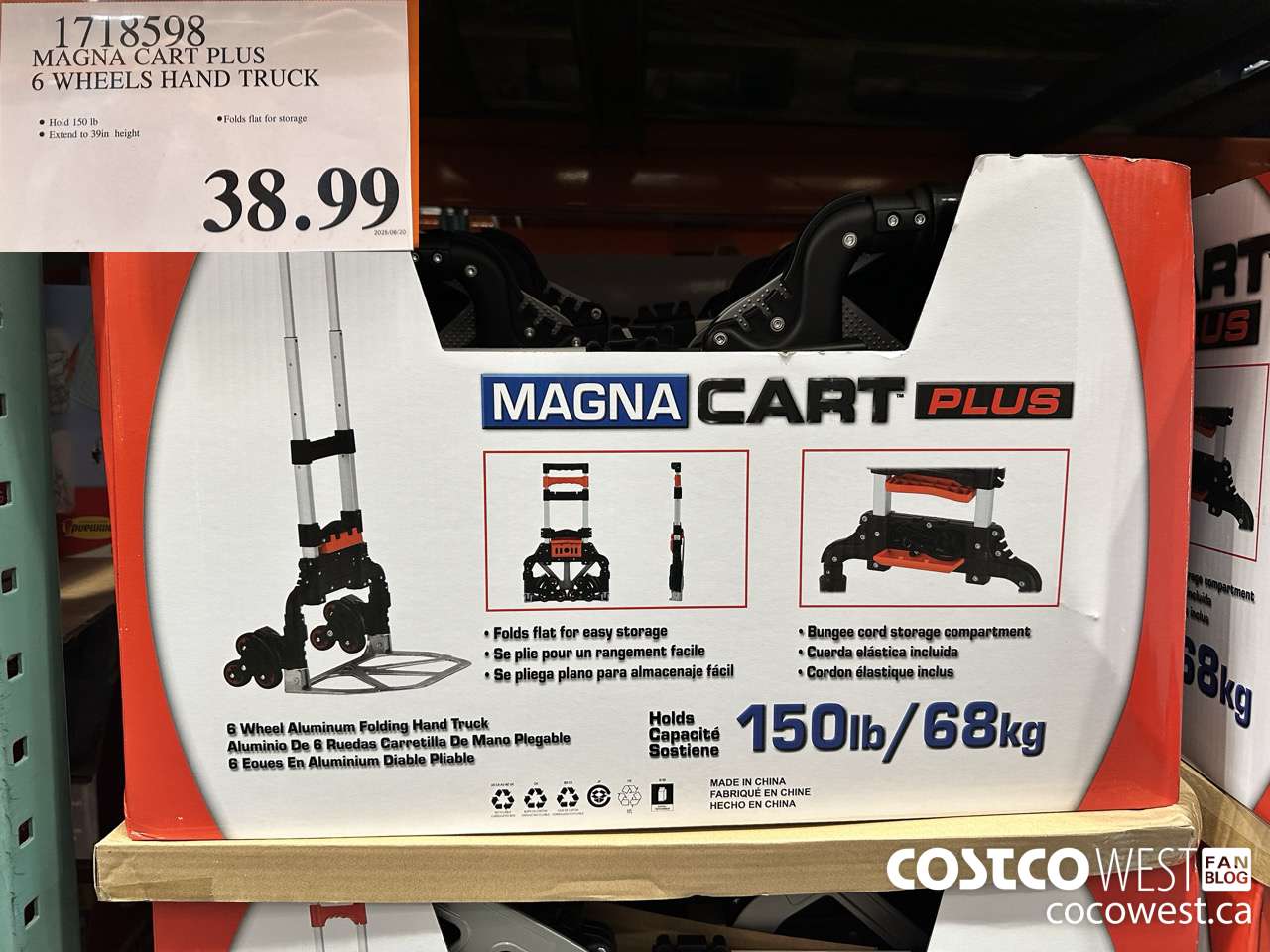 1718598 MAGNA CART PLUS 6 WHEELS HAND TRUCK $38.99