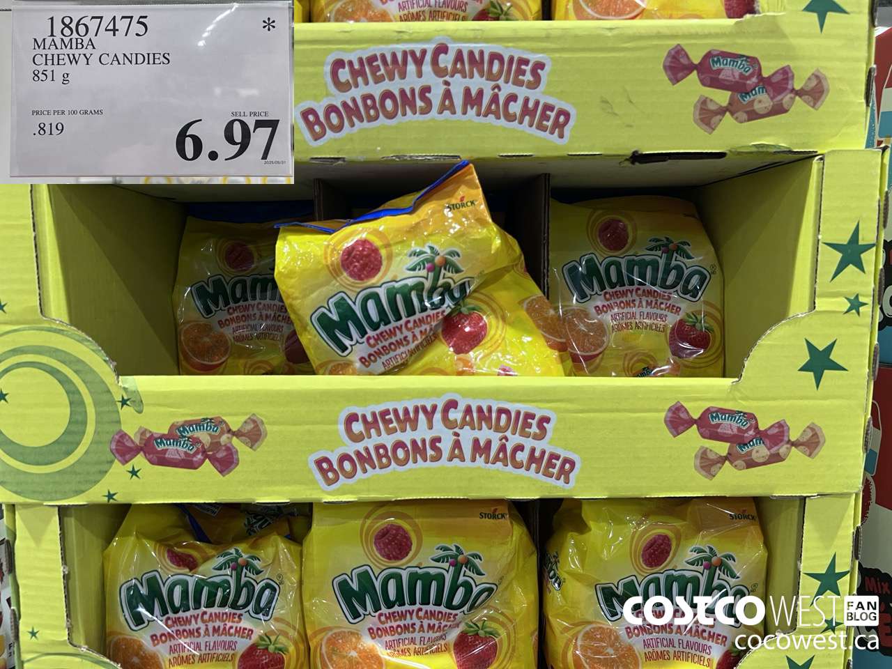 1867475 MAMBA CHEWY CANDIES 851G $6.97