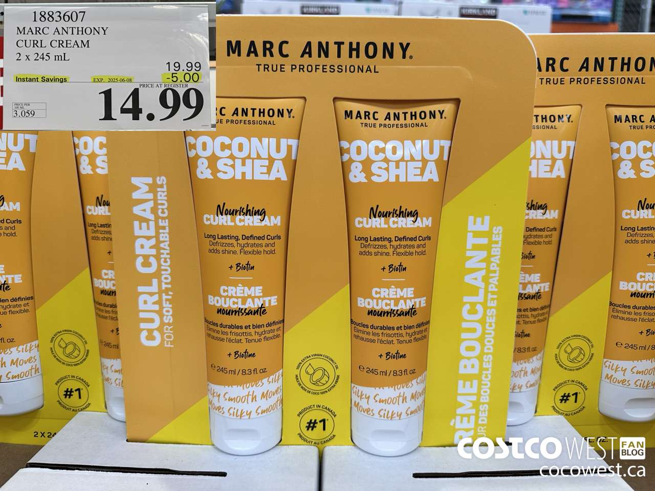 1883607 MARC ANTHONY CURL CREAM 2 X 245ML ($5.00 INSTANT SAVINGS EXPIRES ON 2025-06-08) $14.99